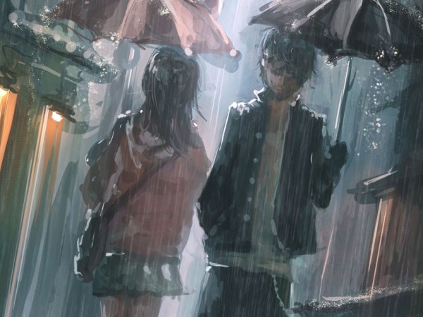 Beautiful-Anime-Couple-Art-in-Rain-600x450